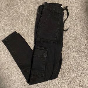 Black Cargo Skinny Jeans